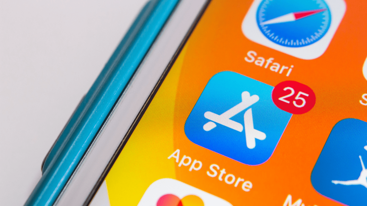 Foto van Apple App Store op iPhone Foto van Apple App Store op iPhone